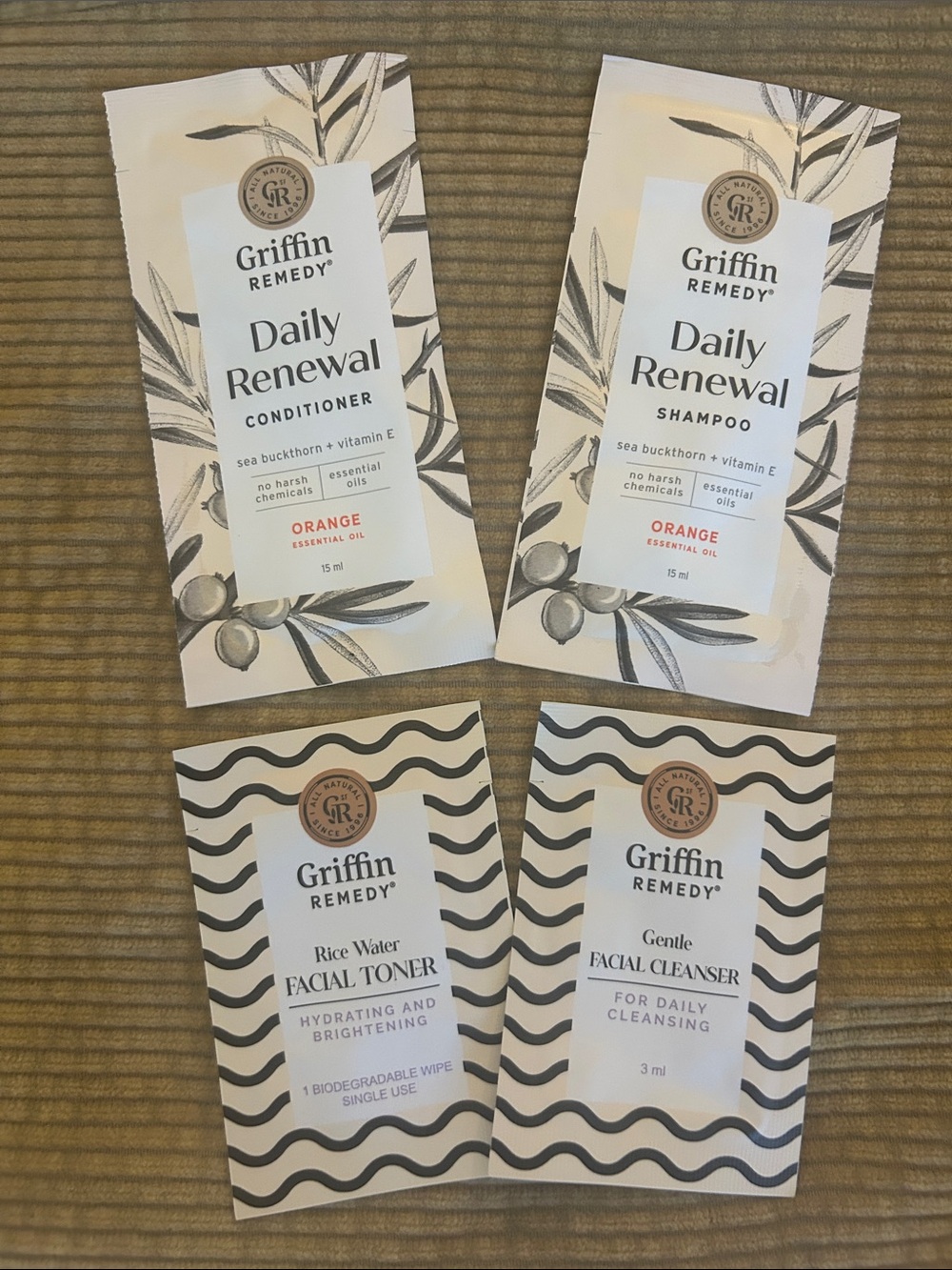 Griffin Remedy 1-Daily Renewal Orange Shampoo 1-Conditioner+Face Cleanser+Toner